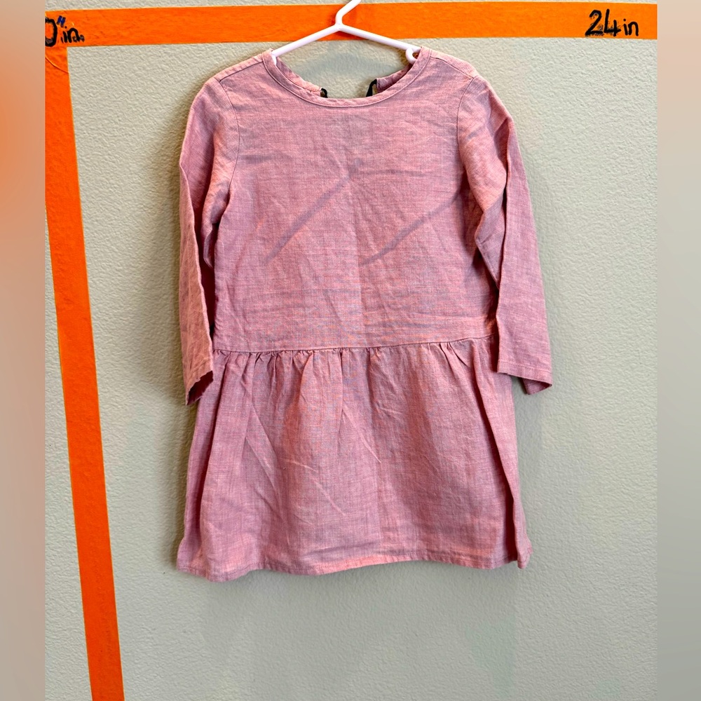 Hubble and Duke dusty rose linen dress sz 3